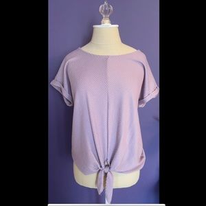 Purple tie front tshirt